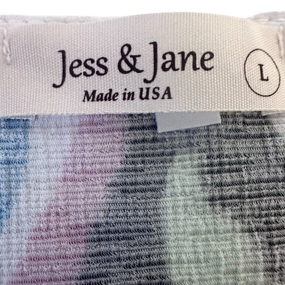 Jess & Jane Multicolor Abstract Art To Wear Tunic Top Size L USA Lagenlook - Picture 7 of 10